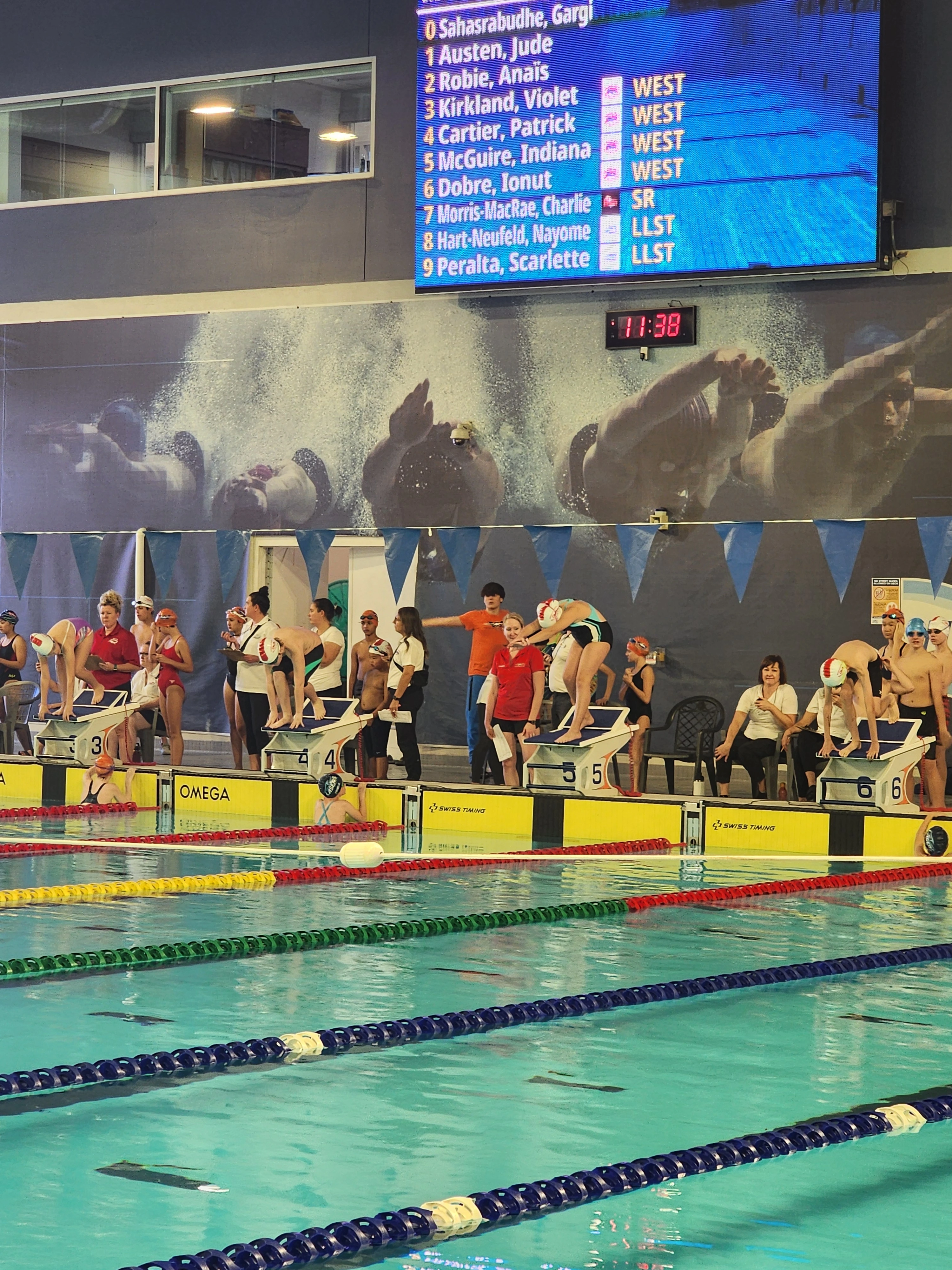 Starting Line in Pool